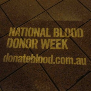 Street Promotions Australia Footpath Art National Blood Donor Week