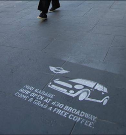 Street Promotions Footpath Art Mini Garage